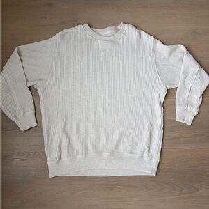 Women’s Cream Waffle Knit Sweater